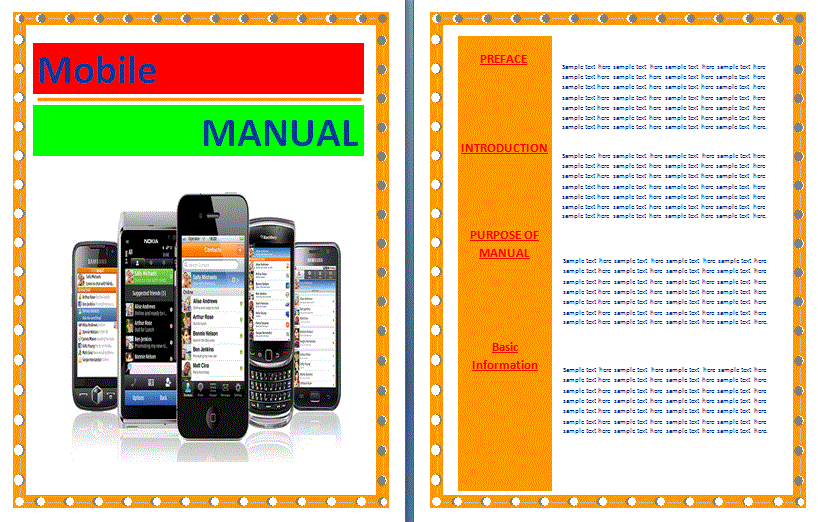 Sample Instruction Manual Template