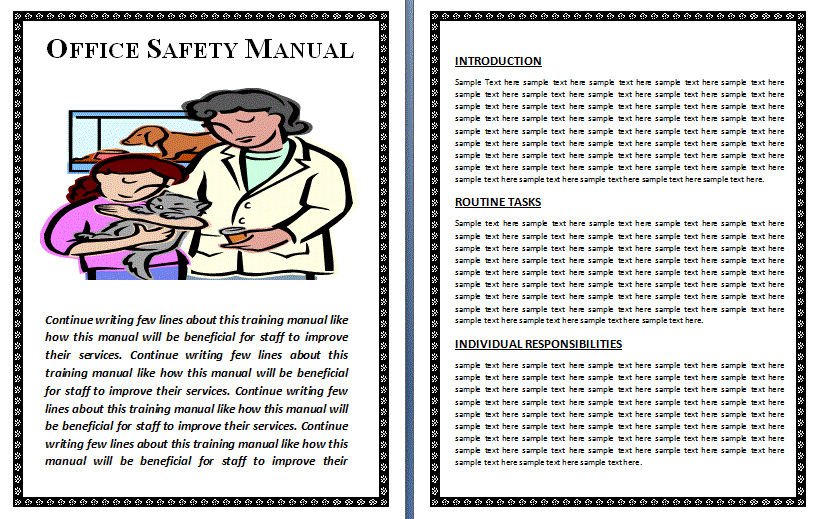 Office Work and Safety Manual Template