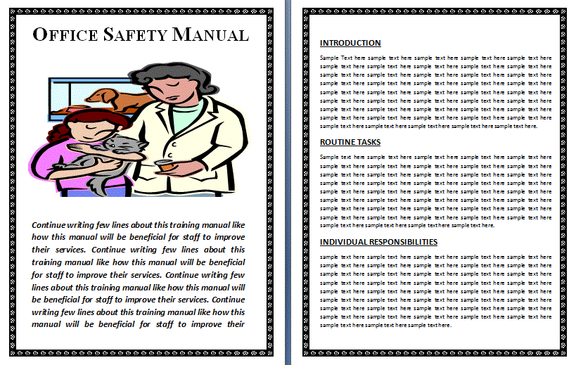 Office Safety Manual Template