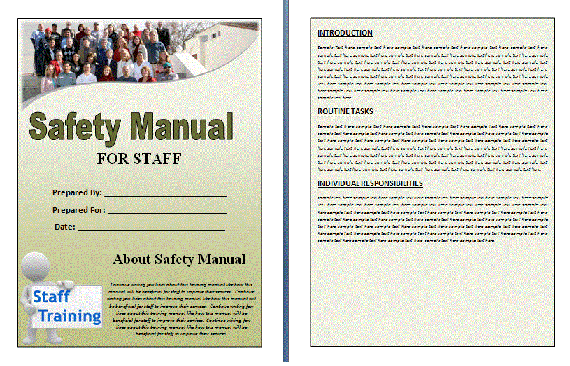 Health Safety Manual Template Free Manual Templates