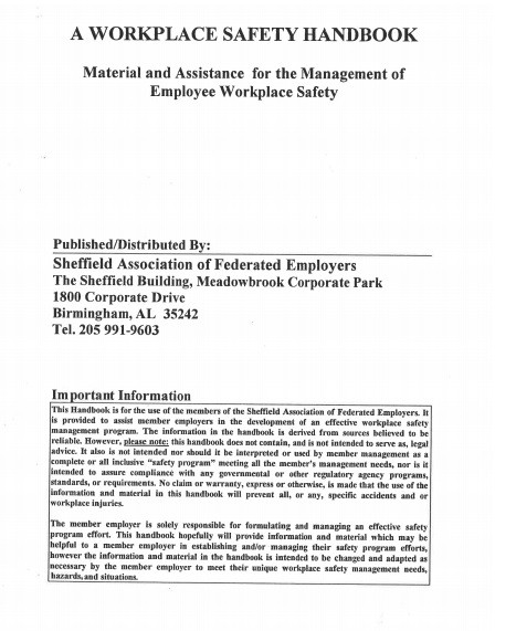 Employee Safety Manual Template PDF