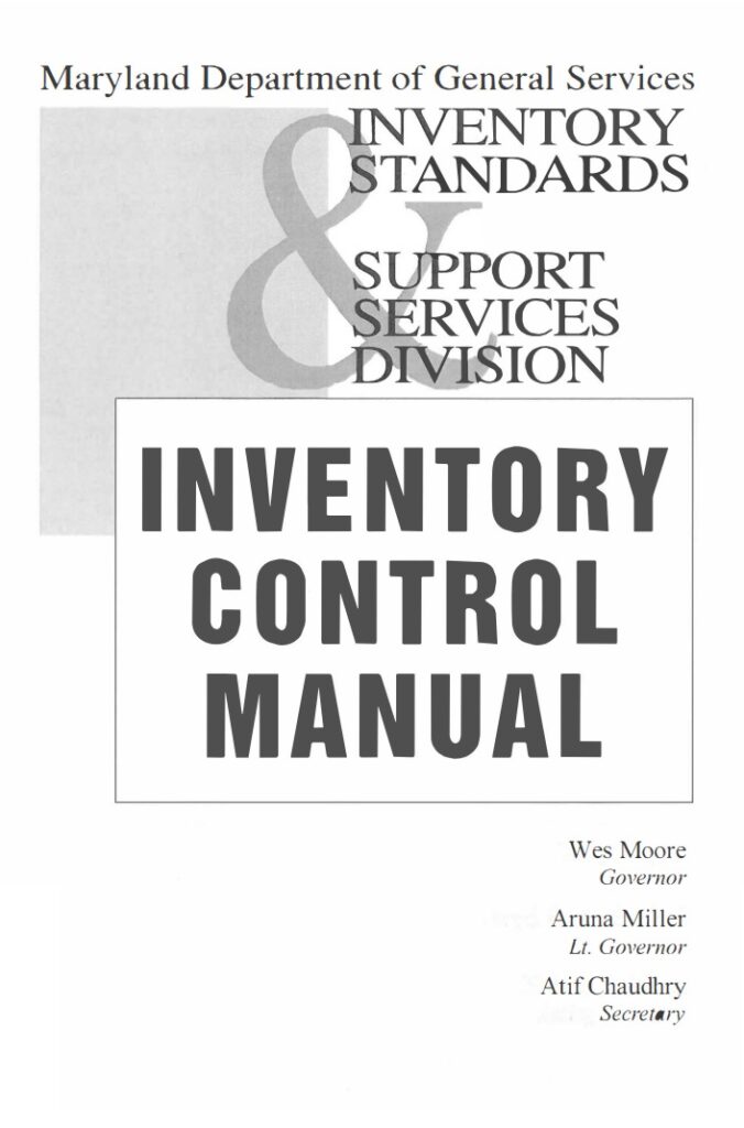 Free Inventory Control Management Manual Template