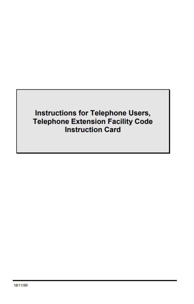 Phone Extension Manual Template
