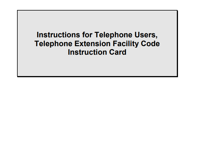 Phone Extension Manual Template