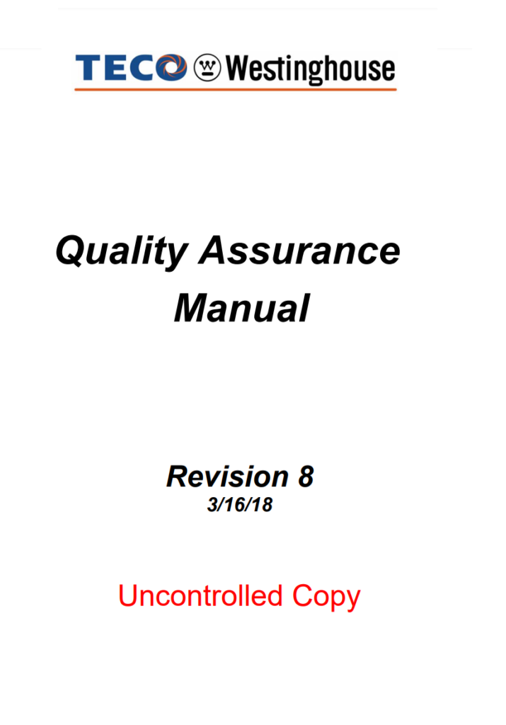 Basic Quality Assurance Manual Template