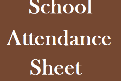 School Attendance Sheet template