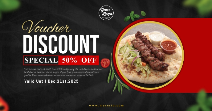 Promotional Discount Voucher Template